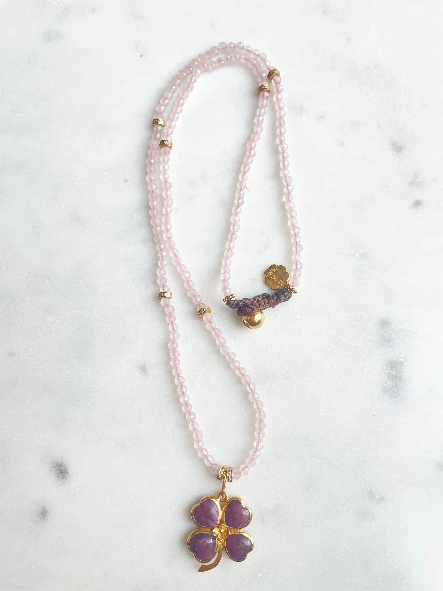 Nouveau ! BOHEMIAN RHAPSODIE PARIS Collier Angelica Rubis Rose
