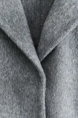 Manteau fait main en laine mélangée - Gris — photo 4