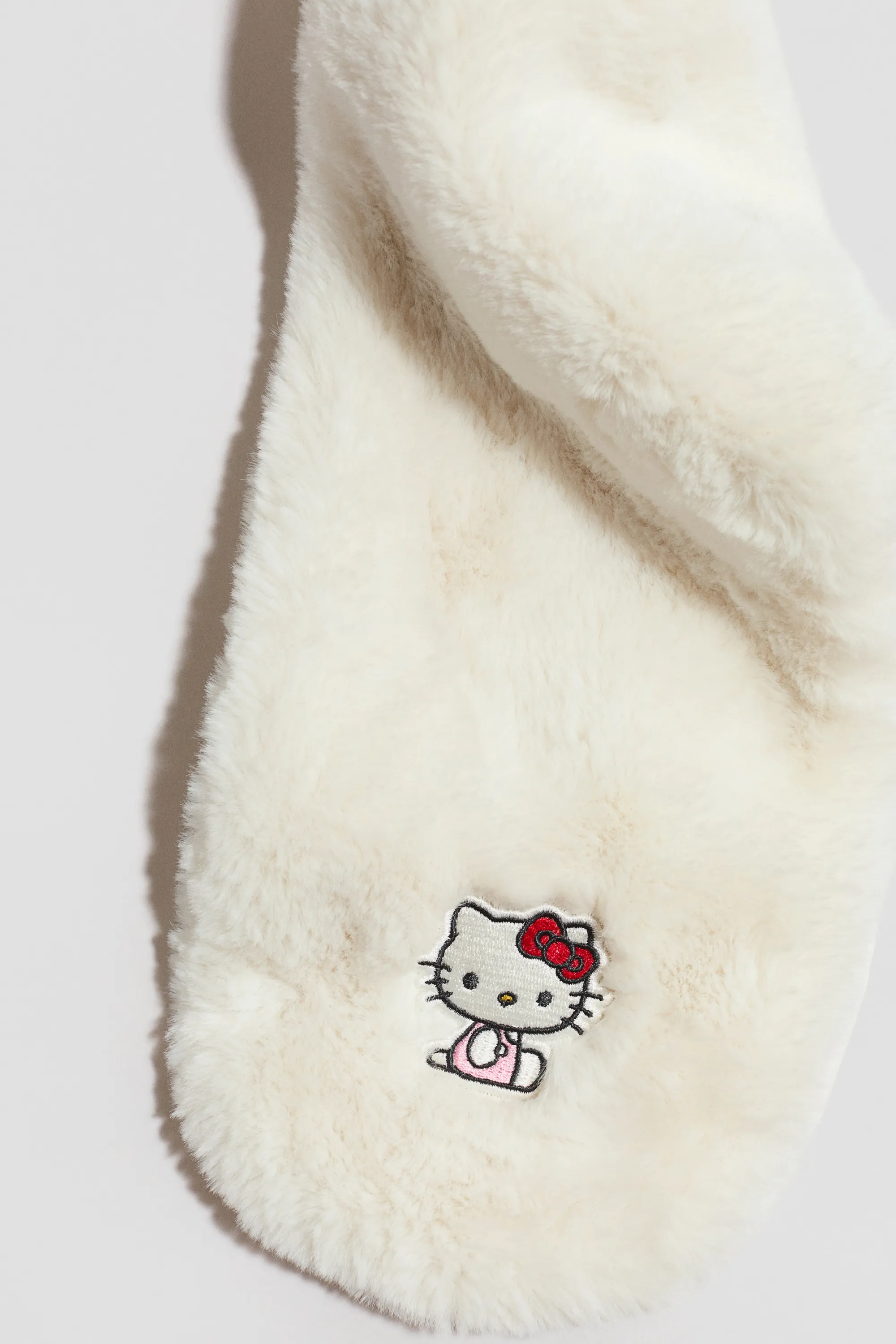 Écharpe duveteuse avec fente - Crème/Hello Kitty