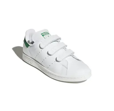 ADIDAS STAN SMITH VELCRO Blanc Vert — photo 3