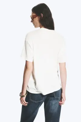 T-shirt carré décontracté transparent - Blanc Voilé — photo 2
