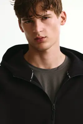 Veste de sport zippée à capuche DryMove™ - Noir — photo 2
