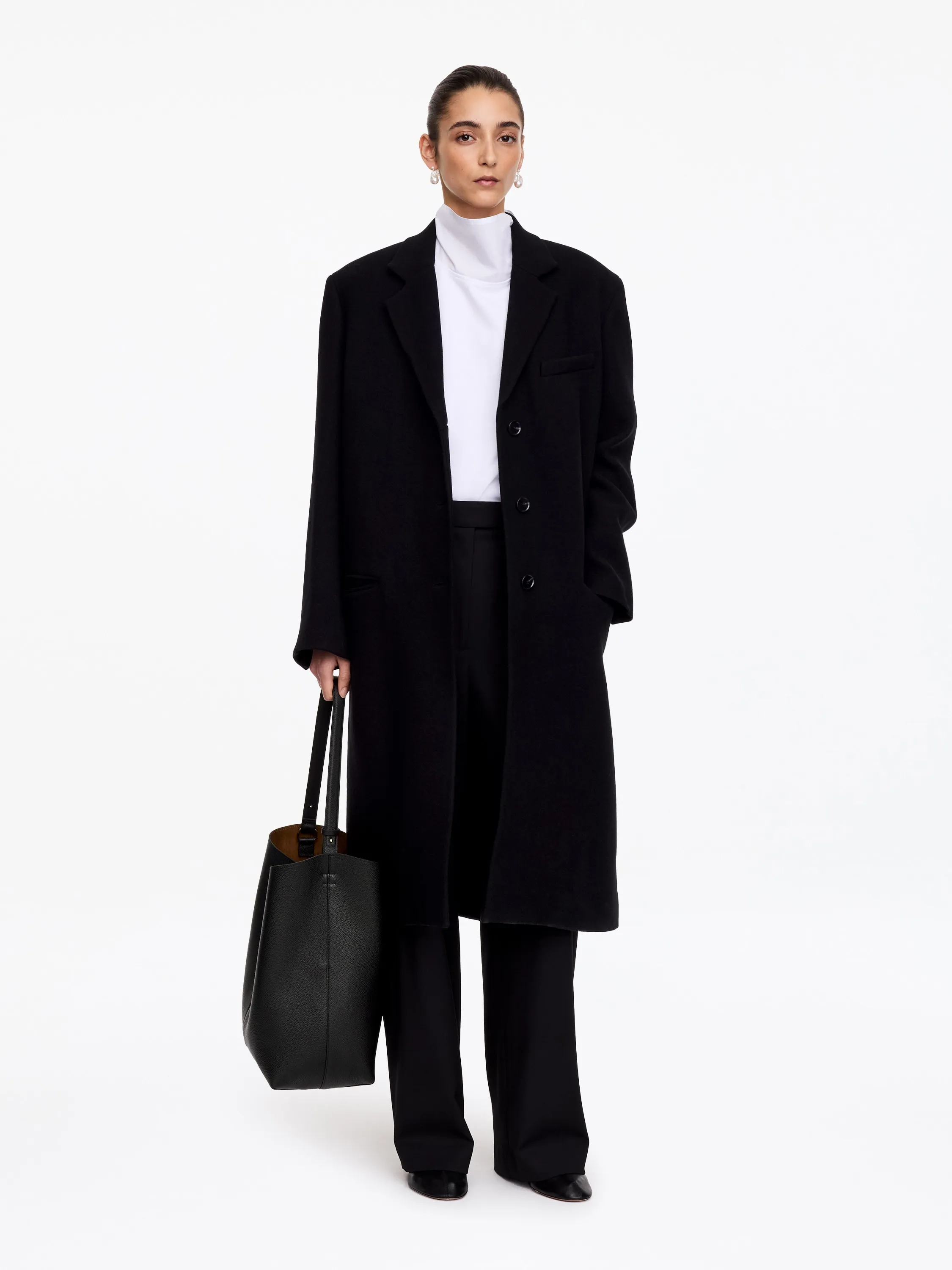 Sac fourre-tout en cuir - Noir