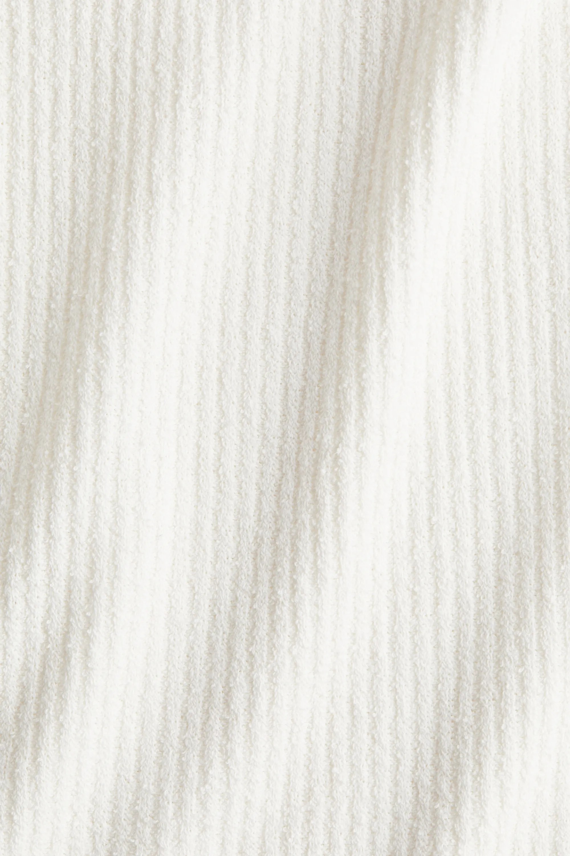Top épaules nues en maille côtelée - Blanc