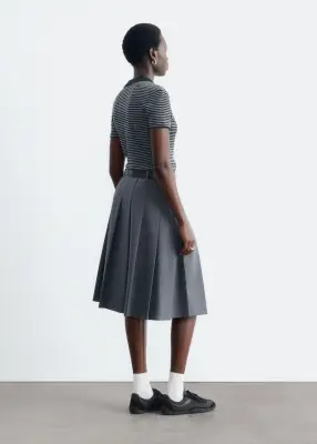 Jupe plissée - Gris foncé — photo 5