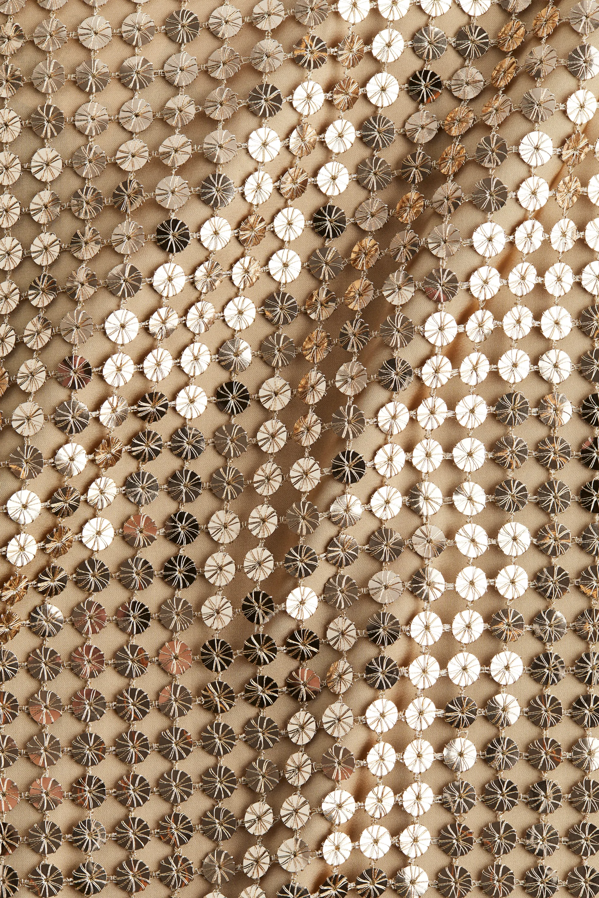 Jupe en mesh à sequins - Beige/doré