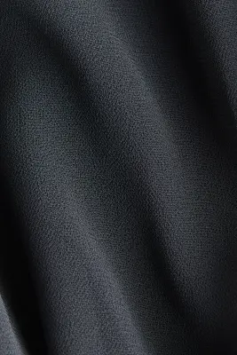 Robe bi-matière à effet drapé - Gris foncé — photo 4