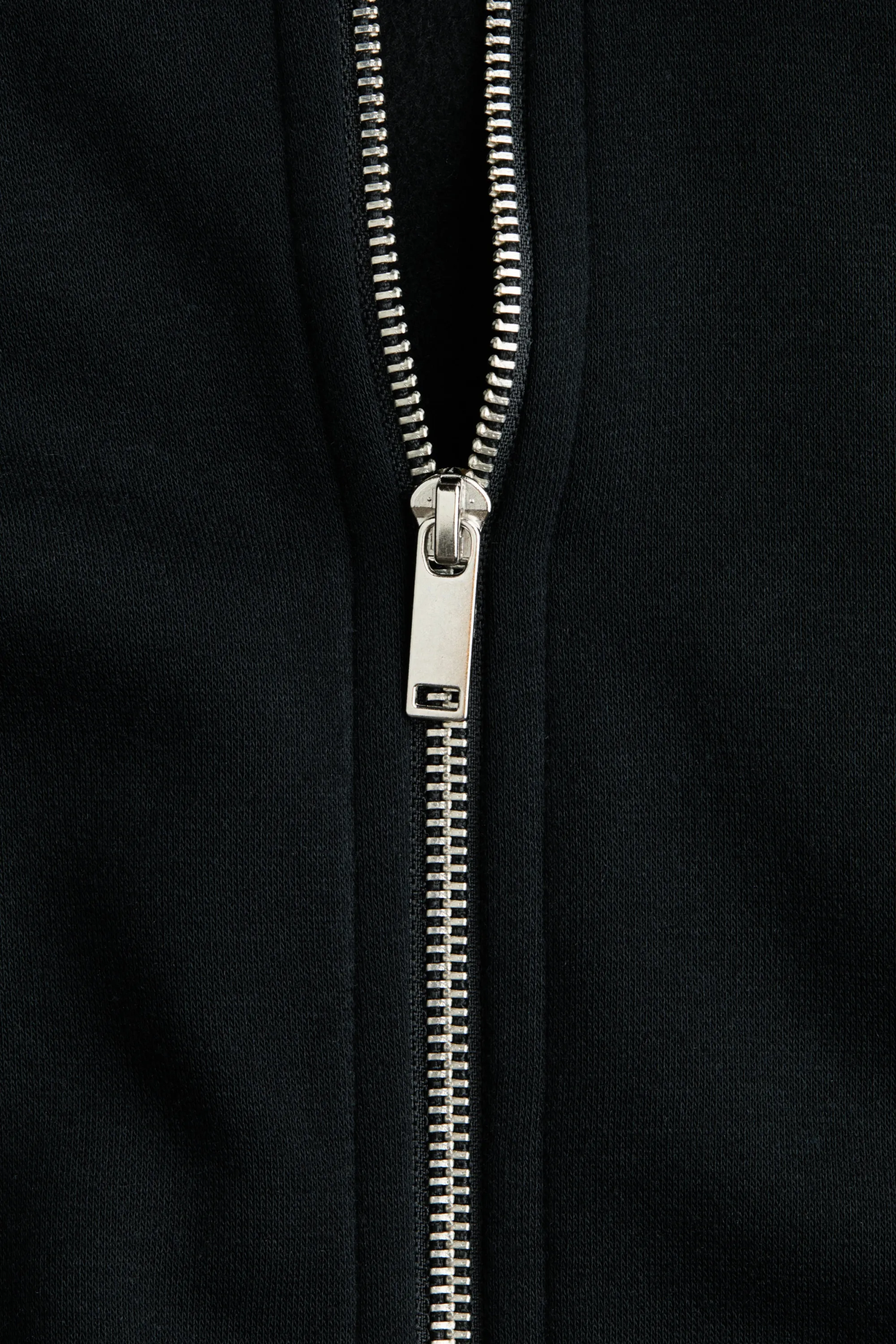 Veste oversize zippée avec capuche - Noir