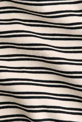 Polo en coton - Crème/rayures noires — photo 4