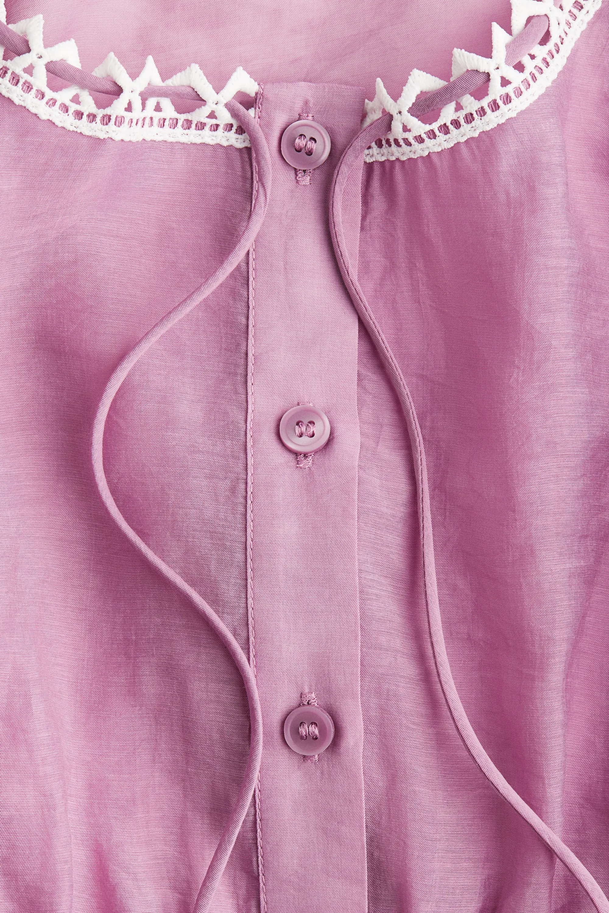 Blouse péplum à manches courtes - Violet clair