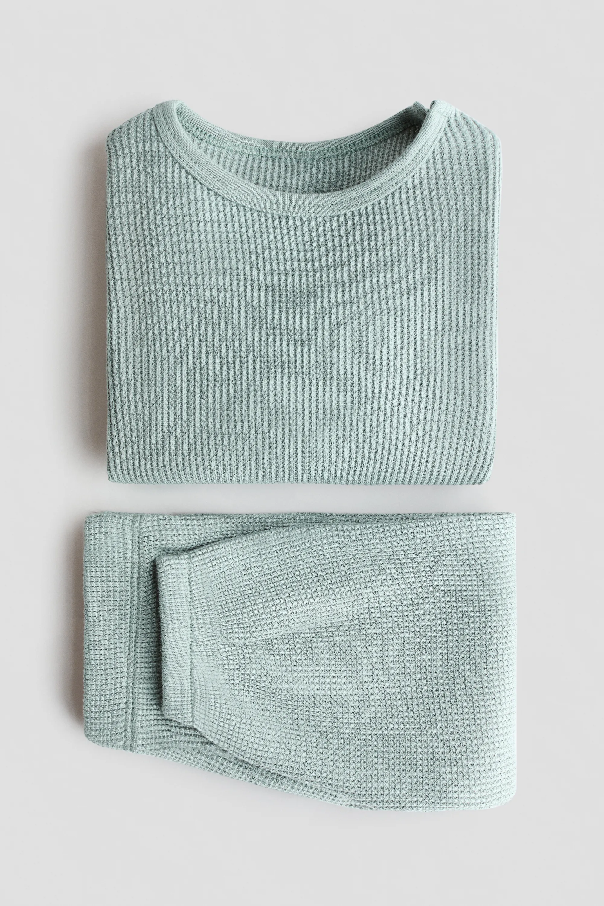Ensemble 2 pièces en coton gaufré - Light turquoise