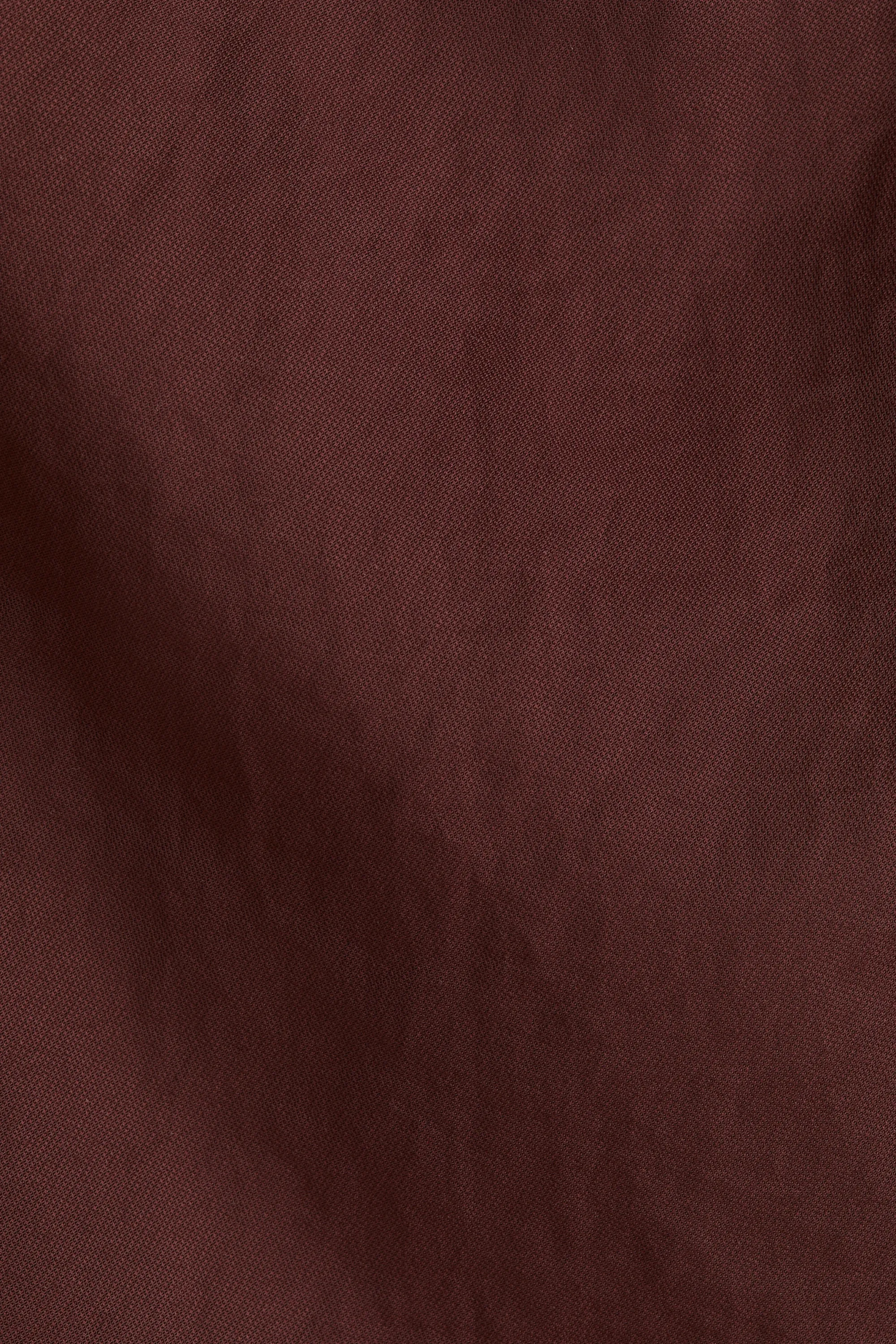 Robe à encolure carrée en twill - Marron foncé
