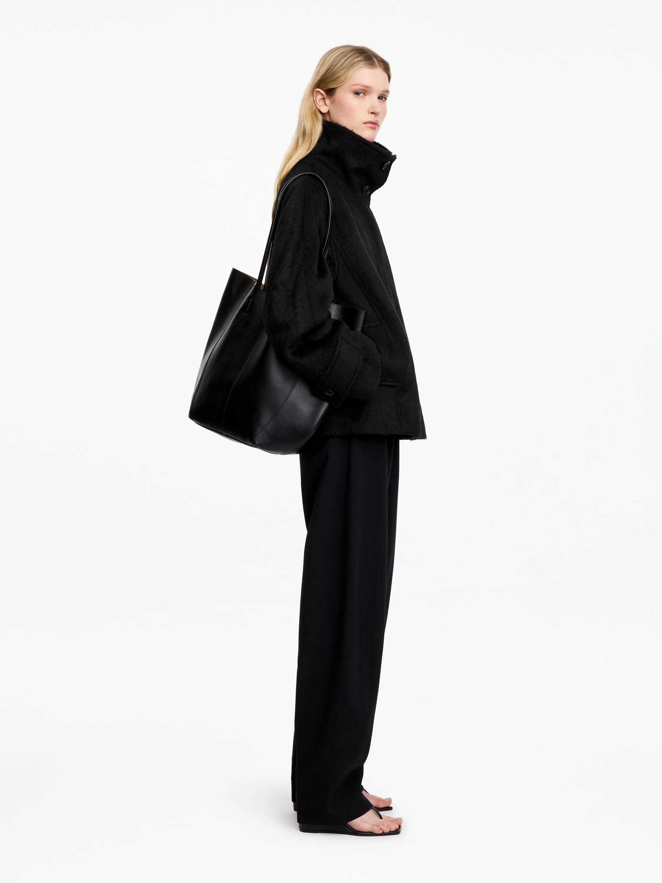 Veste en laine et alpaga - Noir