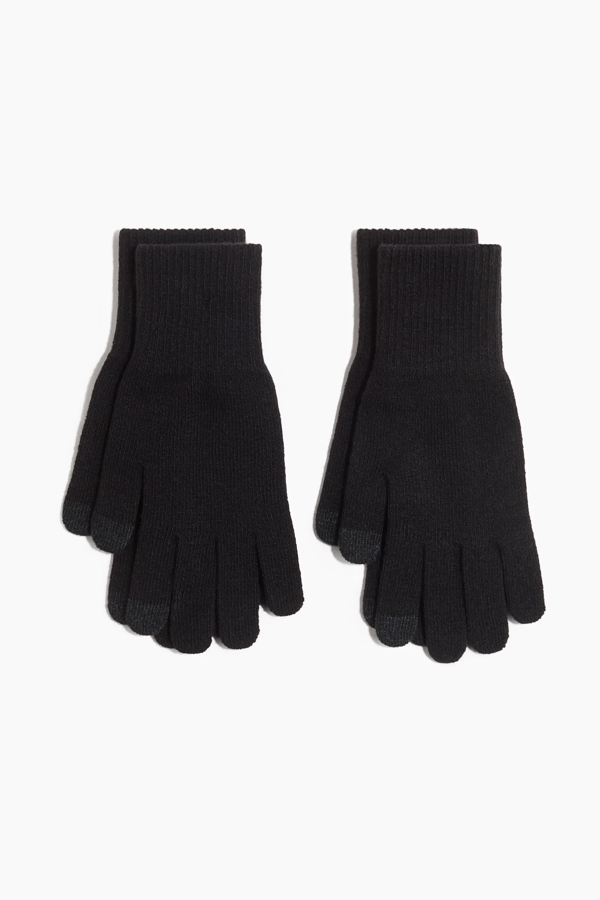 2 paires de gants tactiles - Noir