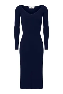 Vanessa Knit Dress - Navy — photo 2