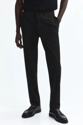 Pantalon jogger de costume Slim Fit - Noir — photo 1