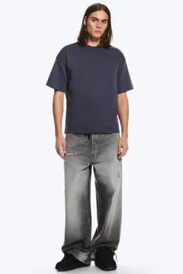 T-SHIRT COUPE AMPLE - Lilas — photo 2