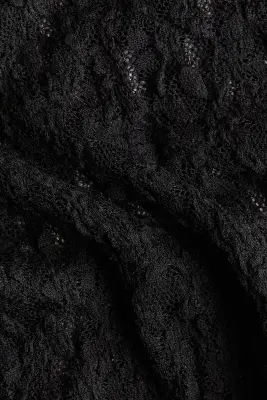 Body à manches courtes en dentelle - Noir — photo 4