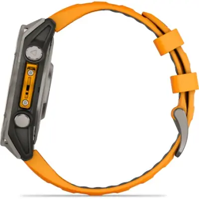 Garmin Fenix 8 Amoled 47mm Verre Sapphire lunette Titanium bracelet orange/graphite 010-02904-11 — photo 3