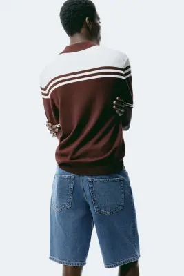Short Relaxed Fit en denim - Bleu denim — photo 4