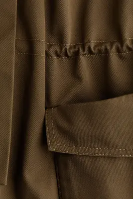 Top dos nu en twill - Brun kaki — photo 5