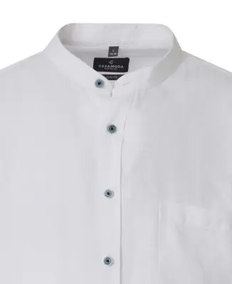 CASA MODA CHEMISE LIN ML COL MAO Blanc — photo 4