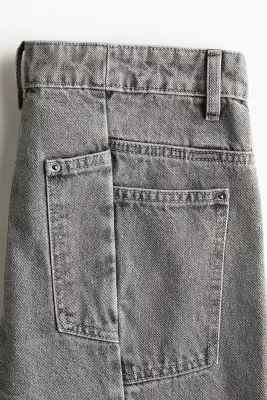 Jean avec fente en bas de jambe - Gris denim — photo 1