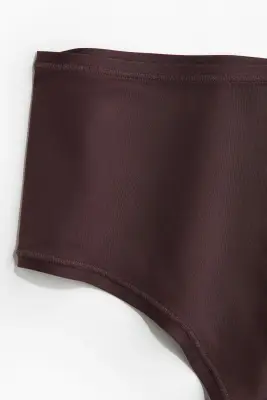 Lot de 3 culottes Brazilian en microfibre - Marron foncé/rose clair/crème — photo 5