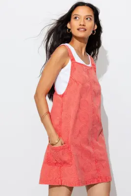 Robe salopette brodée — photo 4