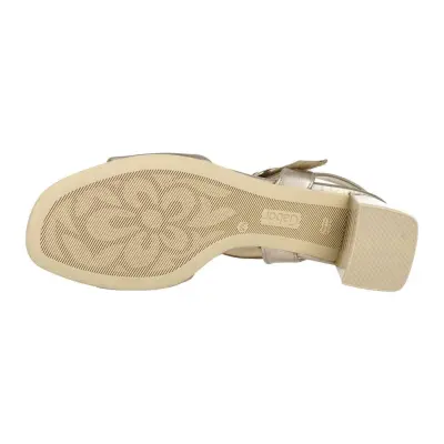 Sandales à Talon Gabor 61.700.62 Dorées - Cuir Velcro Boucle Grande Pointure Femme — photo 4