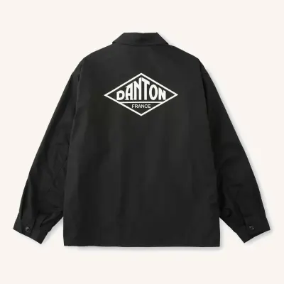 Veste en Popeline Logo dos Danton - Noir — photo 1