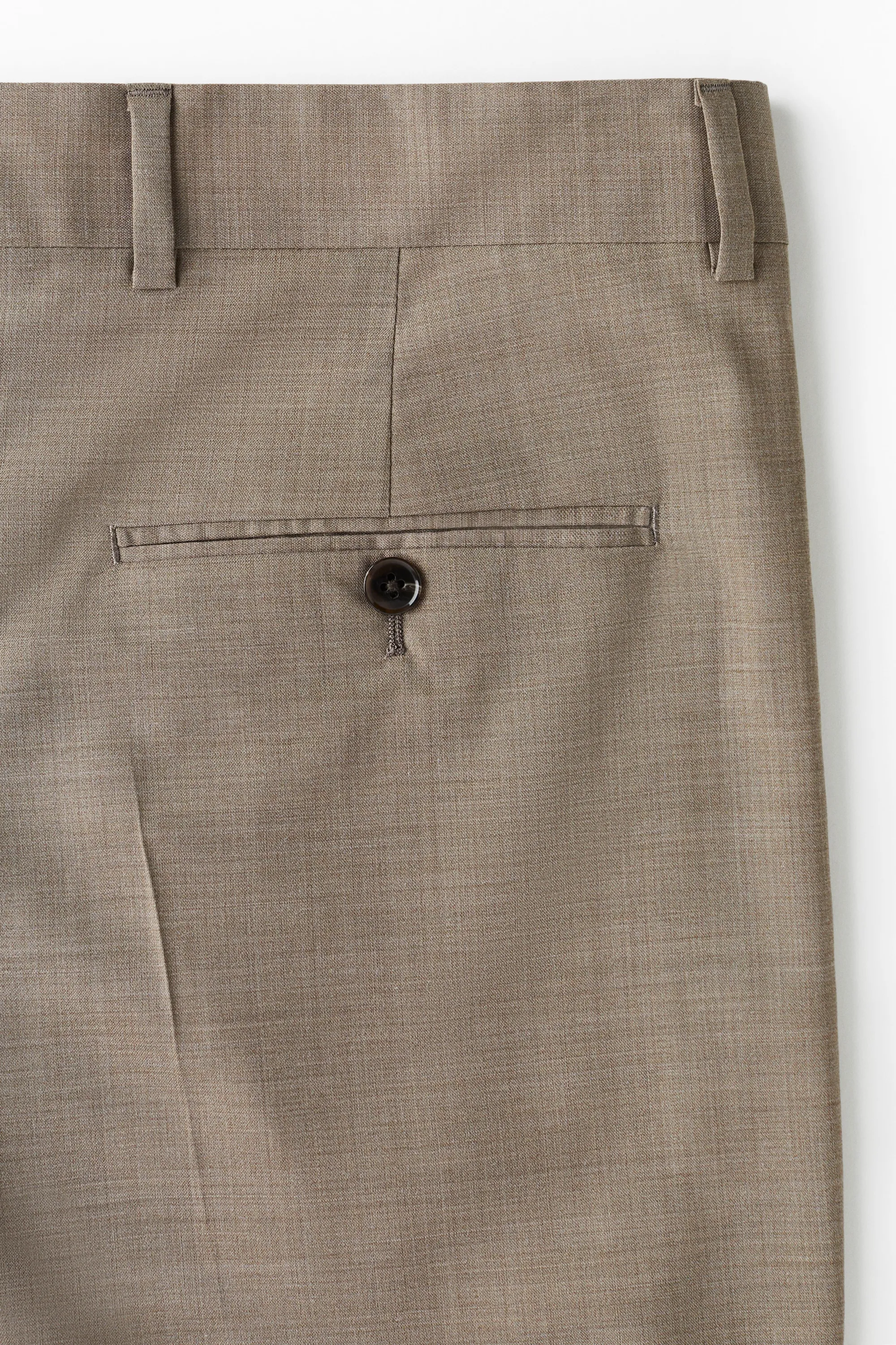 Pantalon de costume Regular Fit en laine mélangée - Beige