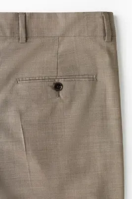 Pantalon de costume Regular Fit en laine mélangée - Beige — photo 1