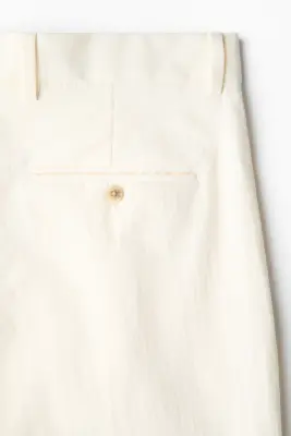 Pantalon large Loose Fit - Crème — photo 5