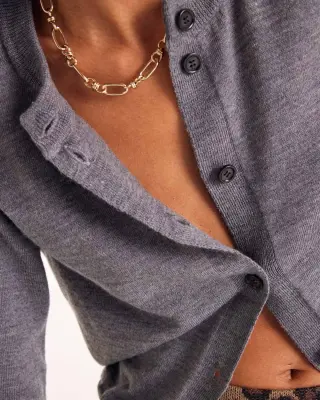Cardigan Rosalie gris — photo 3