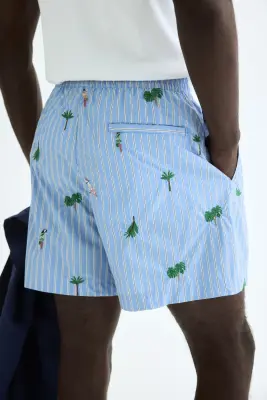 Short Relaxed Fit - Bleu clair/motif — photo 2