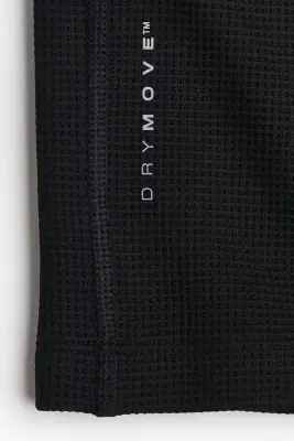 T-shirt de sport gaufré Loose Fit DryMove™ - Noir — photo 4