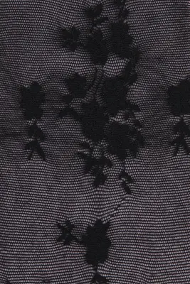Collant à motif - Noir/fleuri — photo 3