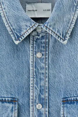 Chemise Regular Fit en denim - Bleu denim — photo 5