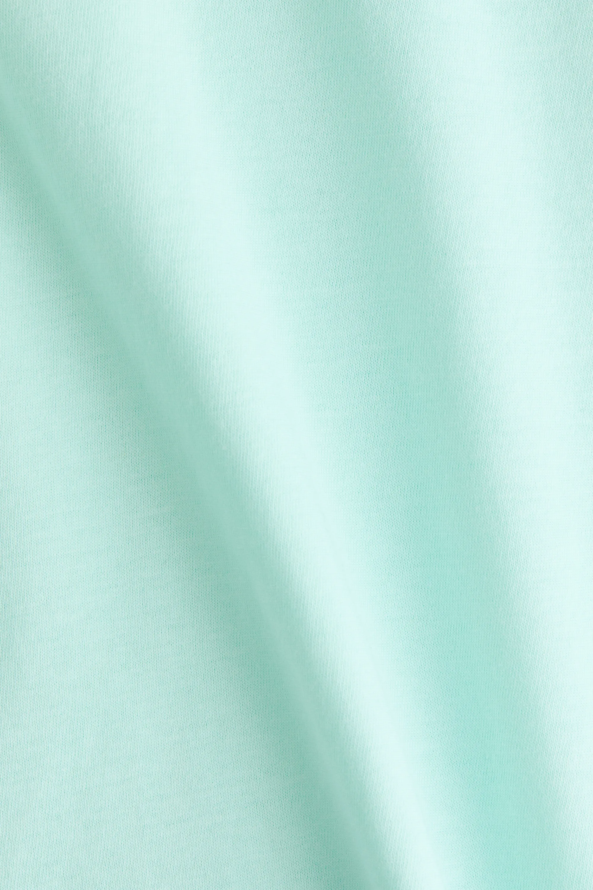 T-shirt à bords roulottés - Turquoise clair