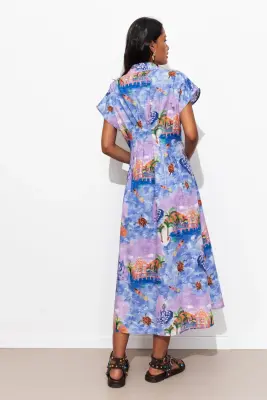Robe-chemise motif paysage — photo 4