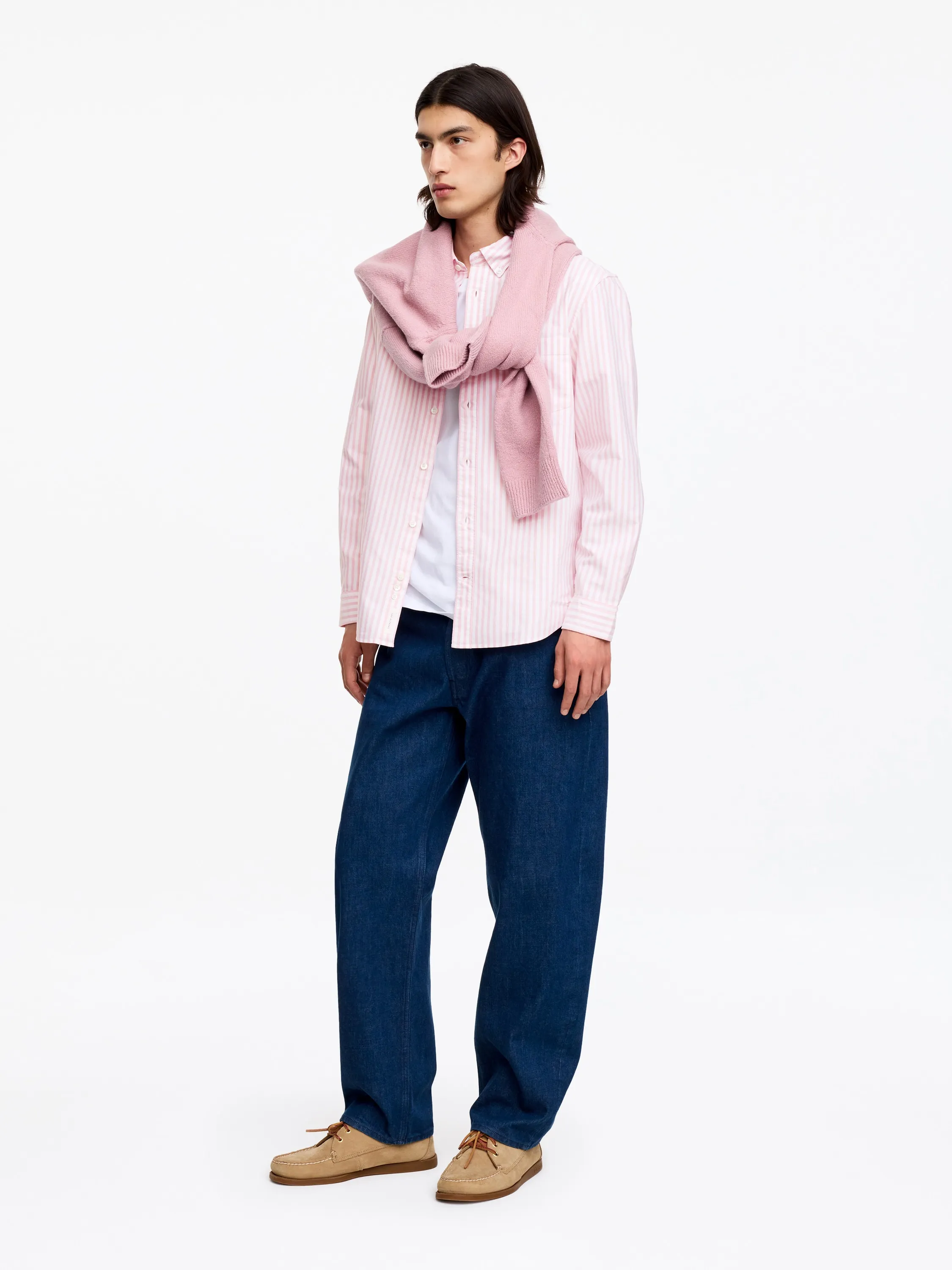 Chemise Oxford classique - Rose/Blanc