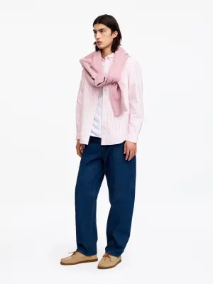 Chemise Oxford classique - Rose/Blanc — photo 1