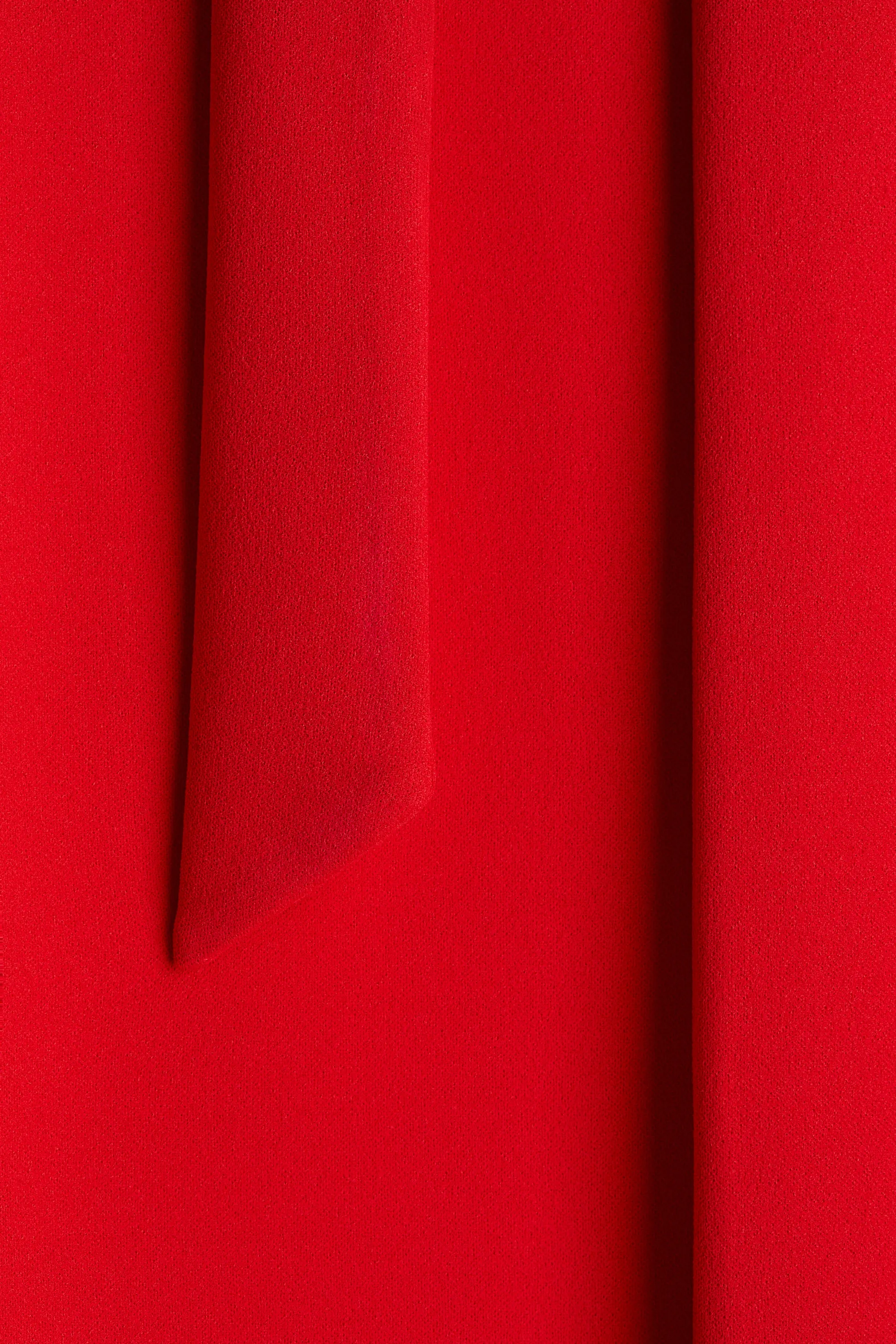 Robe moulante avec écharpe - Rouge vif