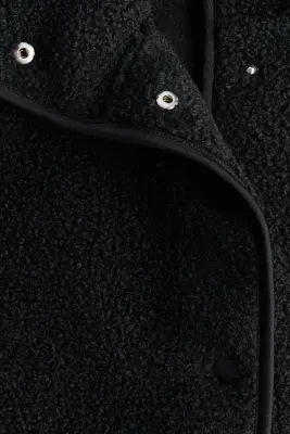 Veste sans manches en tissu Teddy bear - Noir — photo 2