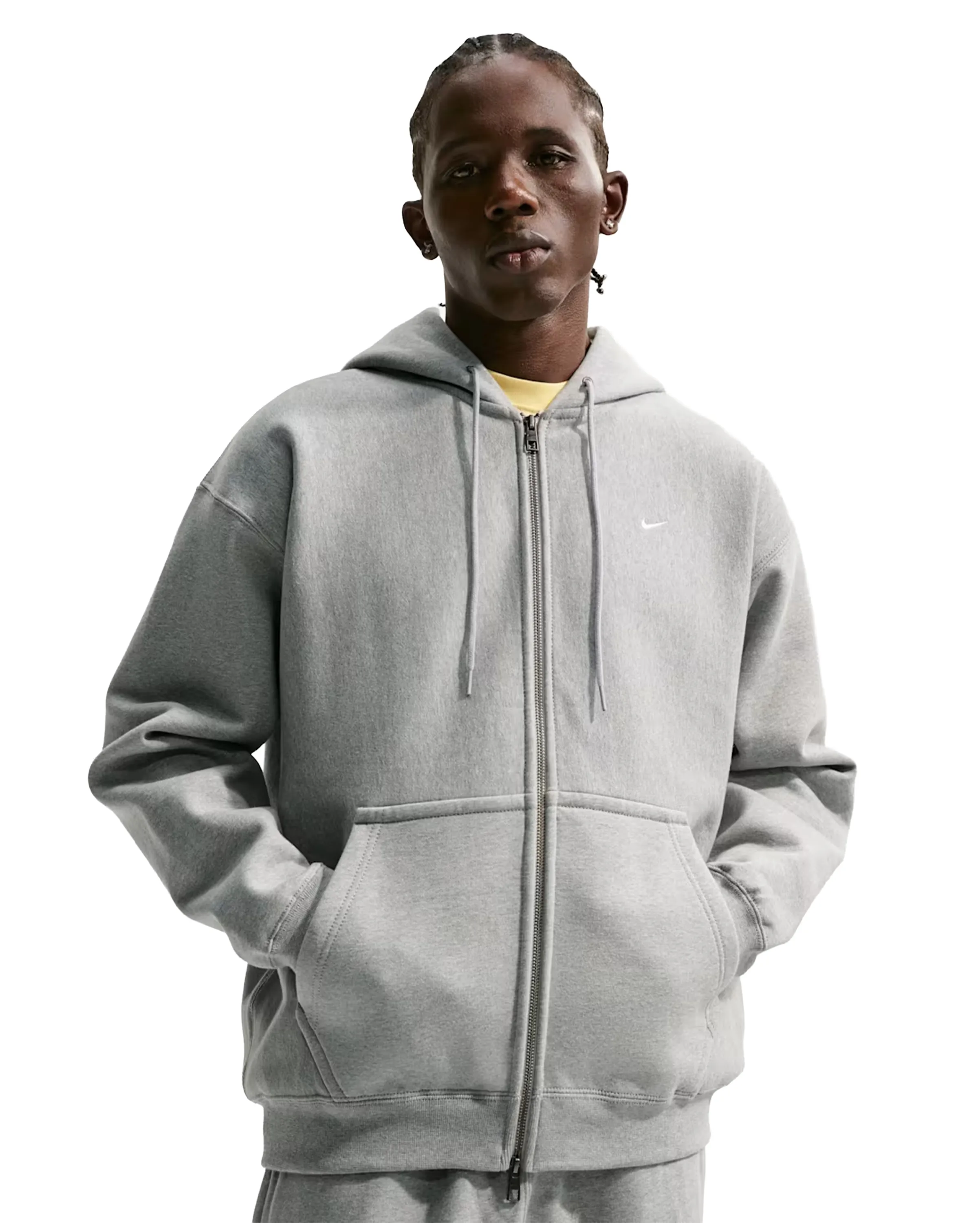 Solo Swoosh BB Full Zip Hoodie Dark Grey