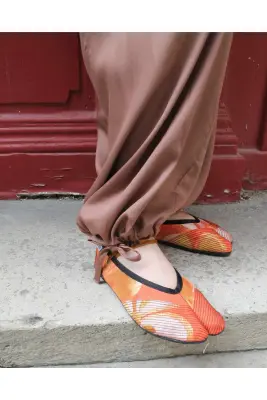 Pantalon sarouel satiné Noisette — photo 5