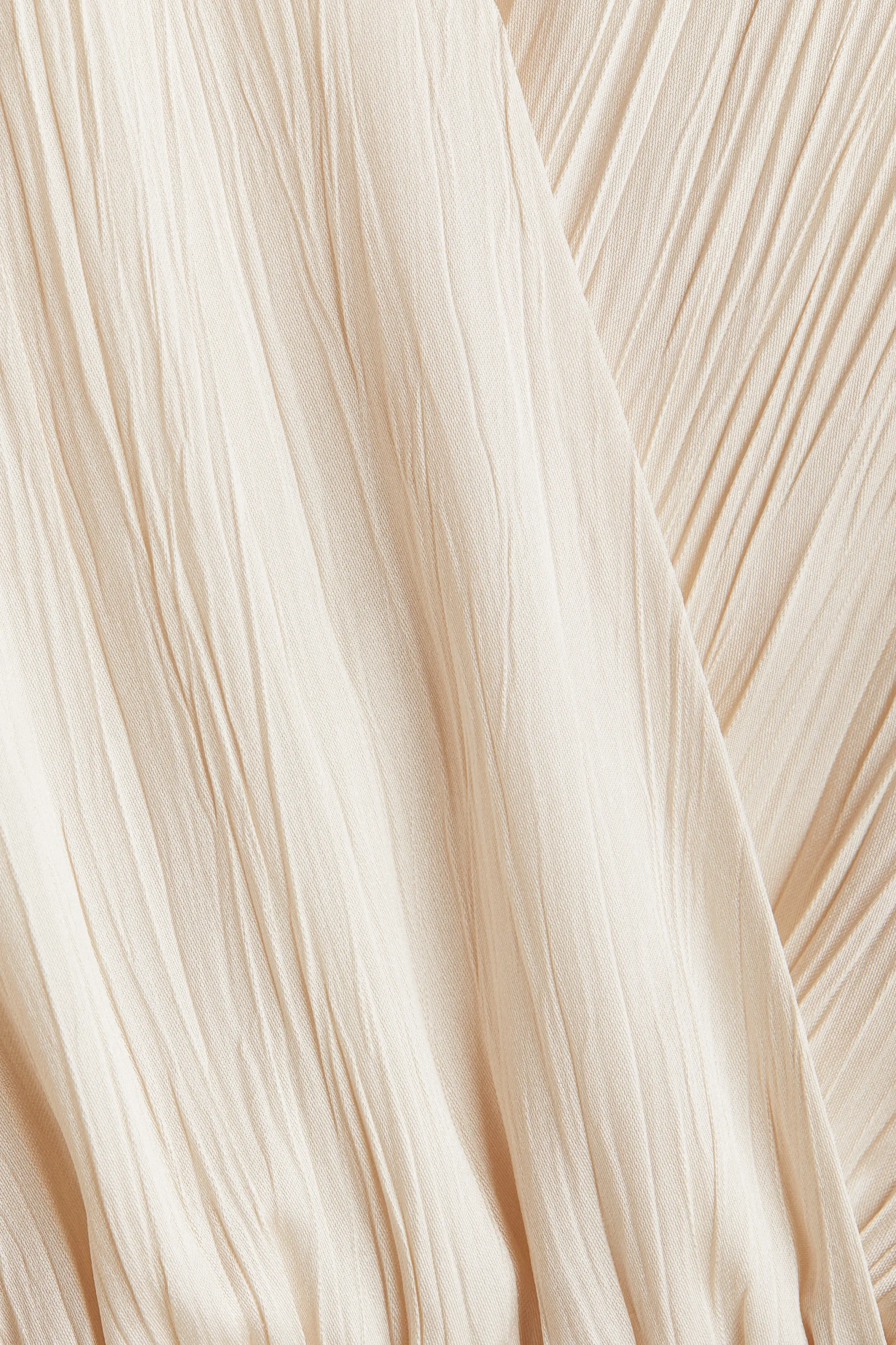Robe caftan avec taille marquée - Beige clair
