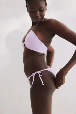 Bas de maillot Cheeky Tanga à nouer - Violet clair — photo 4