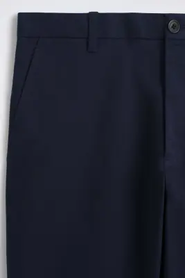 PANTALON CHINO SLIM DROIT EN COTON - BLEU MARINE — photo 5